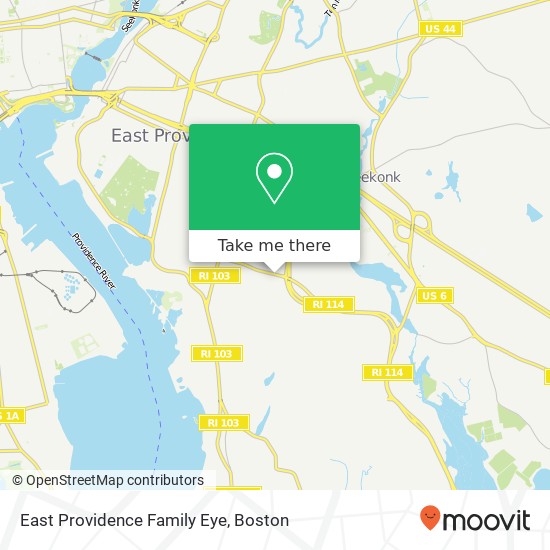 Mapa de East Providence Family Eye