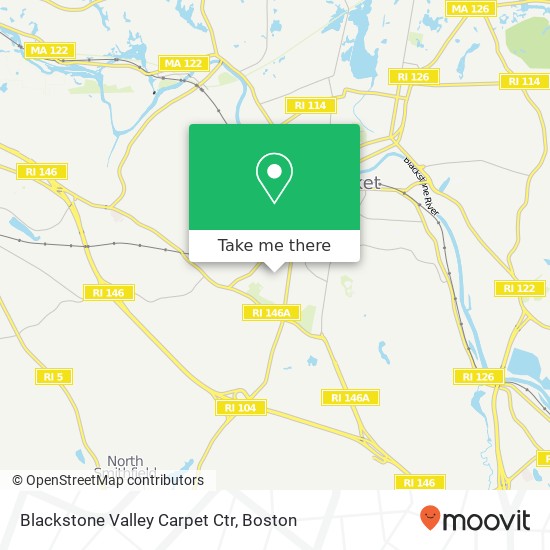 Mapa de Blackstone Valley Carpet Ctr