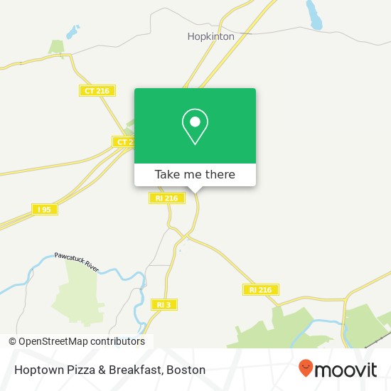 Mapa de Hoptown Pizza & Breakfast