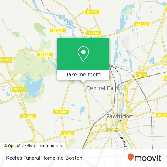 Mapa de Keefes Funeral Home Inc