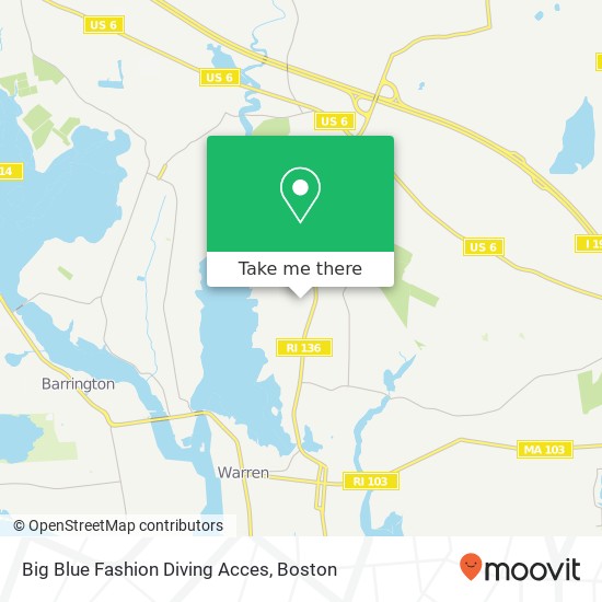 Big Blue Fashion Diving Acces map