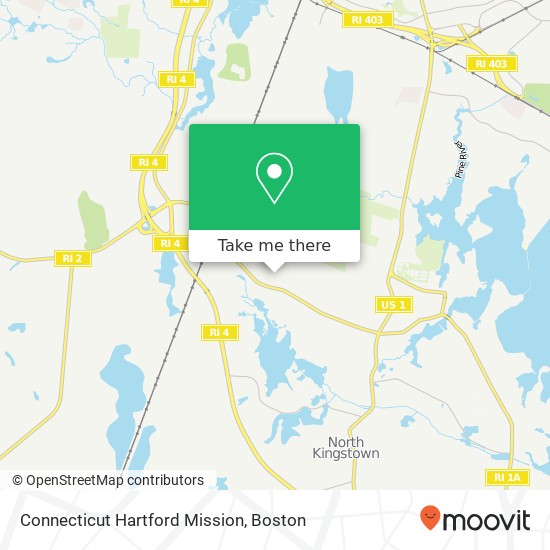 Mapa de Connecticut Hartford Mission