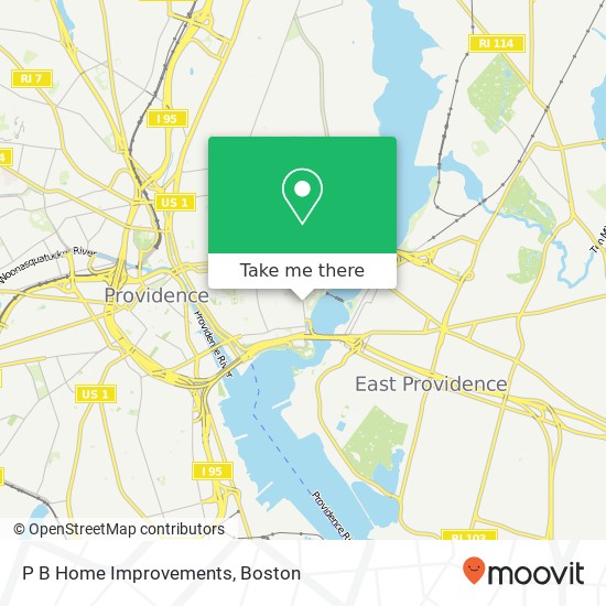 P B Home Improvements map