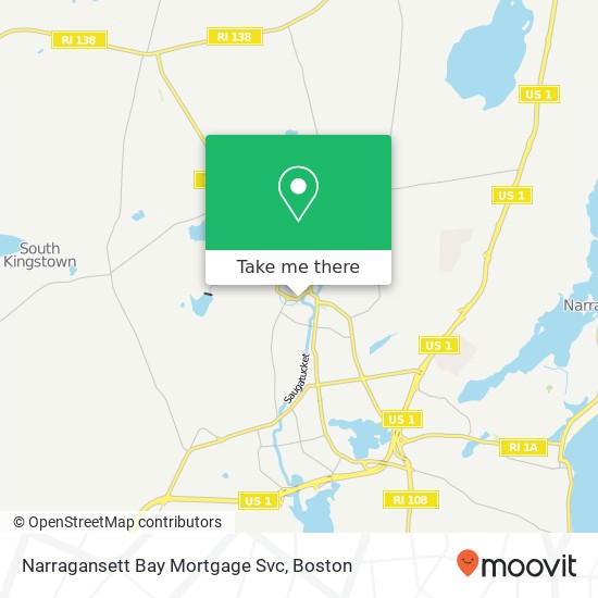 Mapa de Narragansett Bay Mortgage Svc