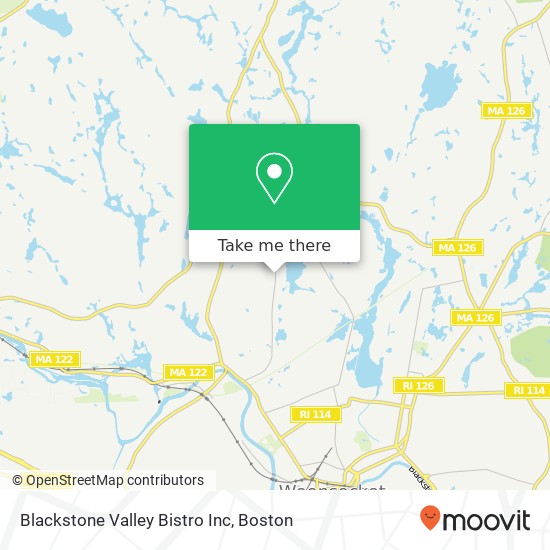 Blackstone Valley Bistro Inc map