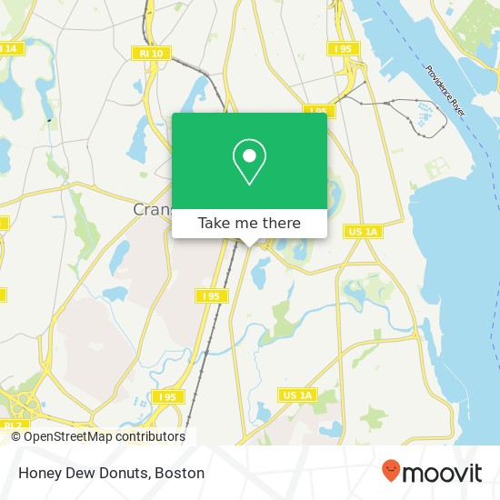 Mapa de Honey Dew Donuts