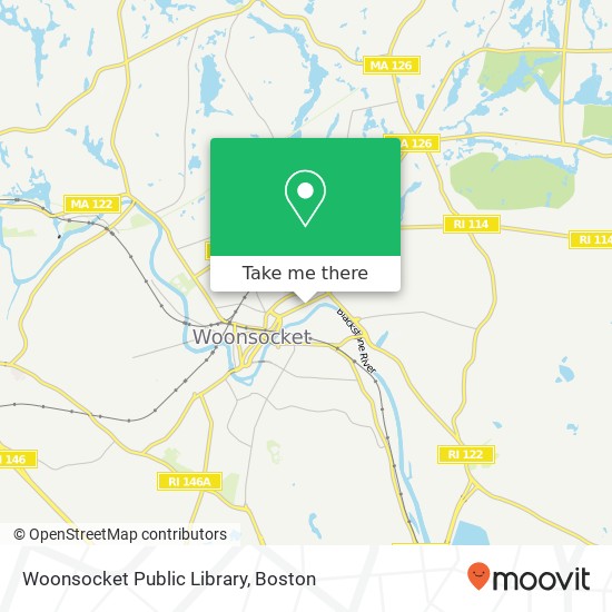 Woonsocket Public Library map