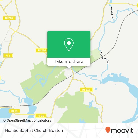 Niantic Baptist Church map