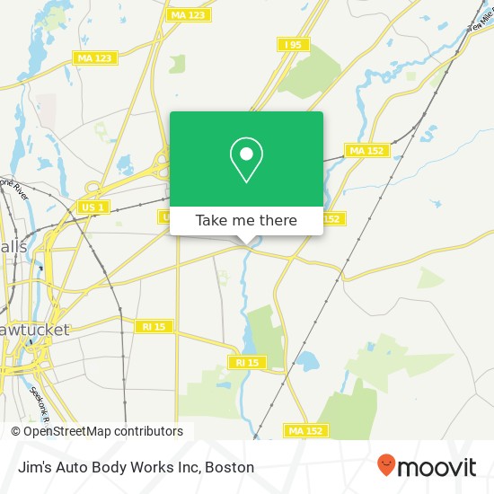 Mapa de Jim's Auto Body Works Inc