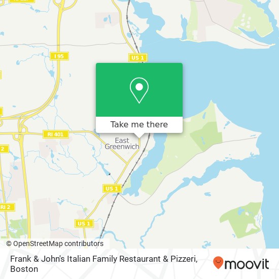 Mapa de Frank & John's Italian Family Restaurant & Pizzeri