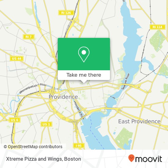 Mapa de Xtreme Pizza and Wings