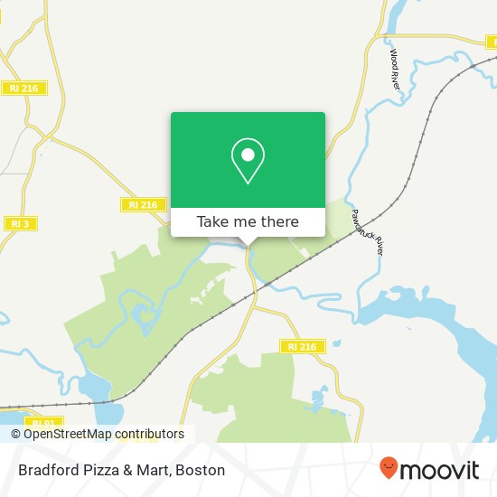 Bradford Pizza & Mart map