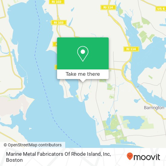 Mapa de Marine Metal Fabricators Of Rhode Island, Inc