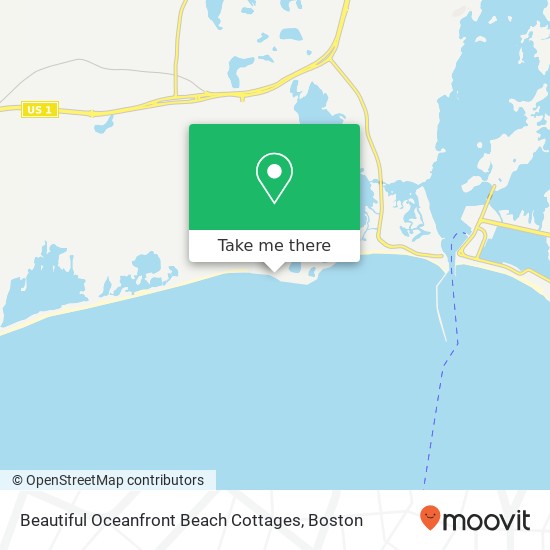 Beautiful Oceanfront Beach Cottages map