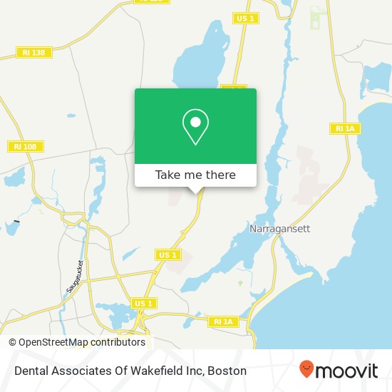 Dental Associates Of Wakefield Inc map