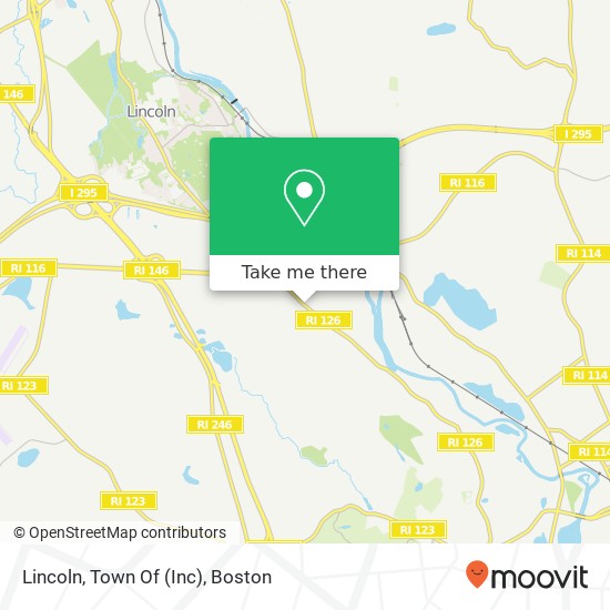 Mapa de Lincoln, Town Of (Inc)