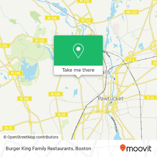 Burger King Family Restaurants map