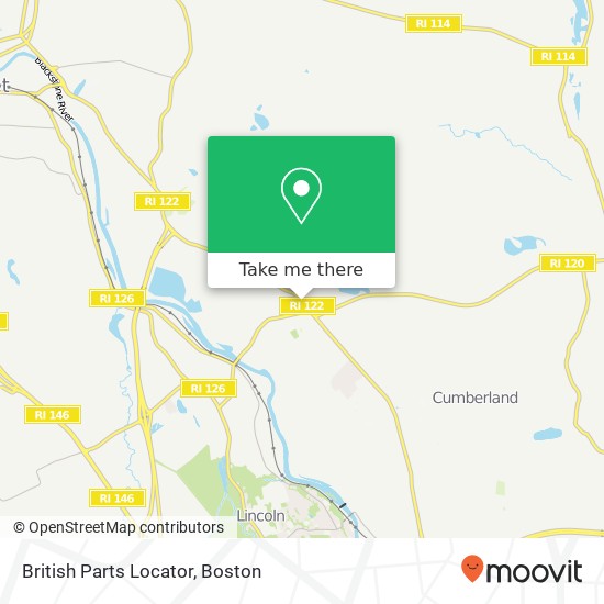 British Parts Locator map