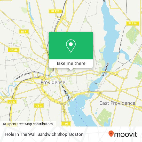 Mapa de Hole In The Wall Sandwich Shop