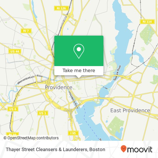 Thayer Street Cleansers & Launderers map