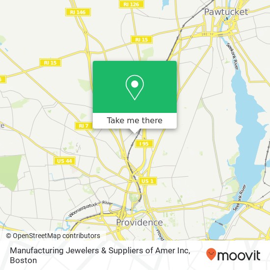 Mapa de Manufacturing Jewelers & Suppliers of Amer Inc