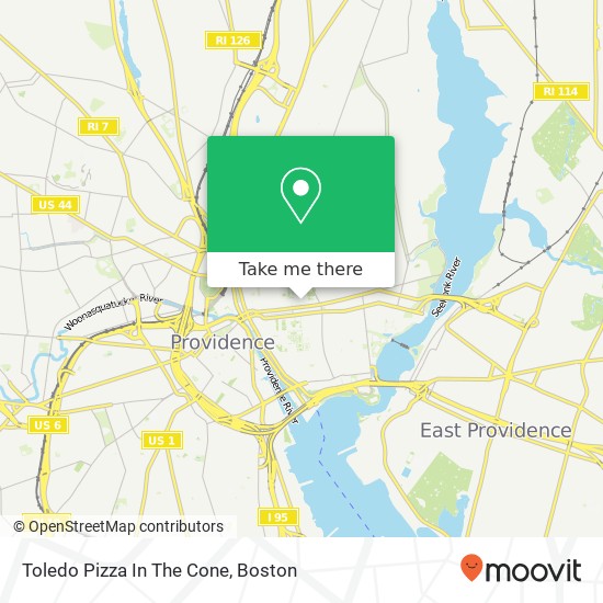Toledo Pizza In The Cone map