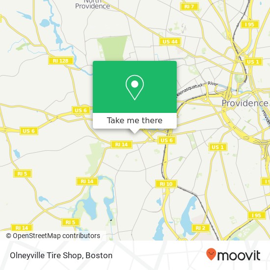 Mapa de Olneyville Tire Shop