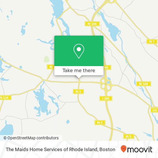 Mapa de The Maids Home Services of Rhode Island