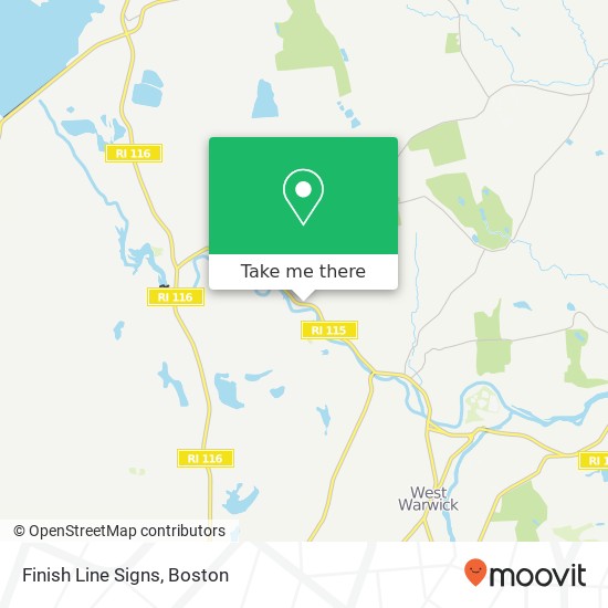 Finish Line Signs map