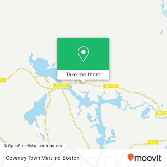 Mapa de Coventry Town Mart Inc