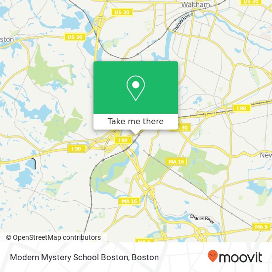 Mapa de Modern Mystery School Boston