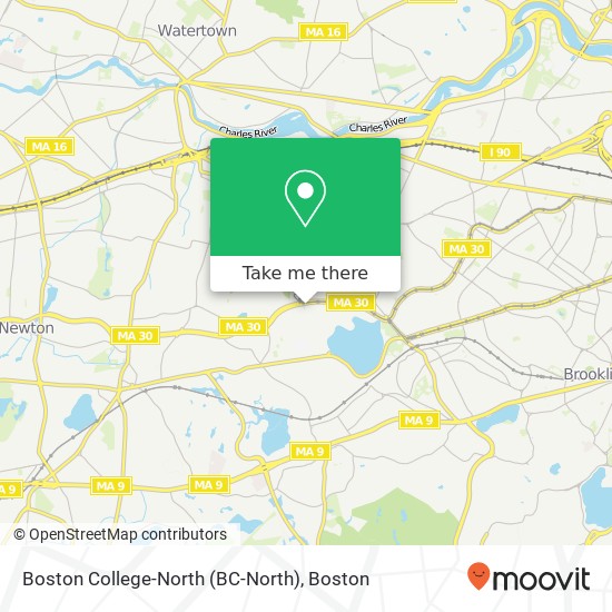 Boston College-North (BC-North) map