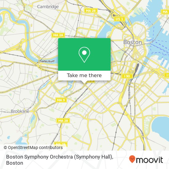 Boston Symphony Orchestra (Symphony Hall) map