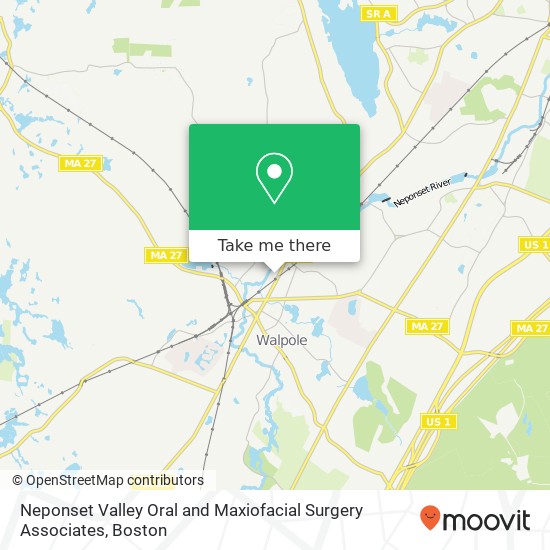 Mapa de Neponset Valley Oral and Maxiofacial Surgery Associates