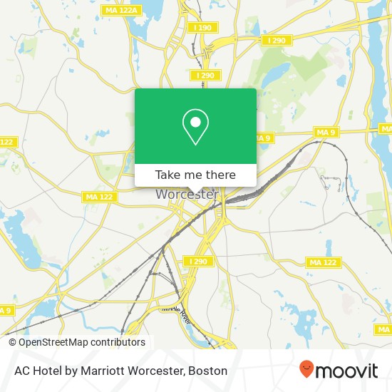 Mapa de AC Hotel by Marriott Worcester