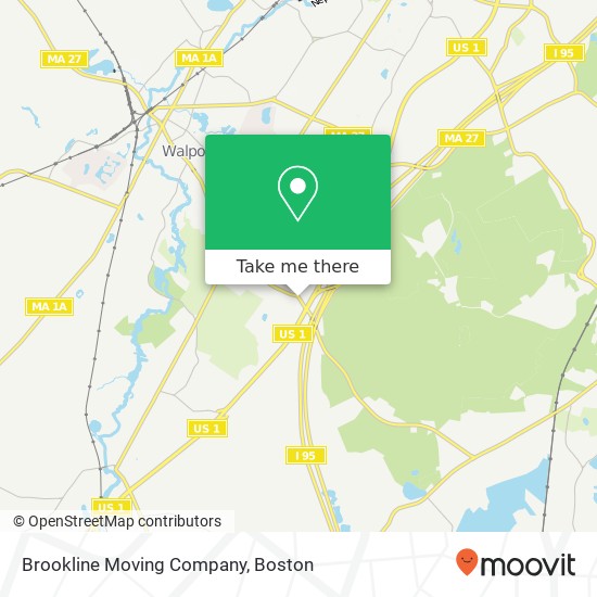 Brookline Moving Company map
