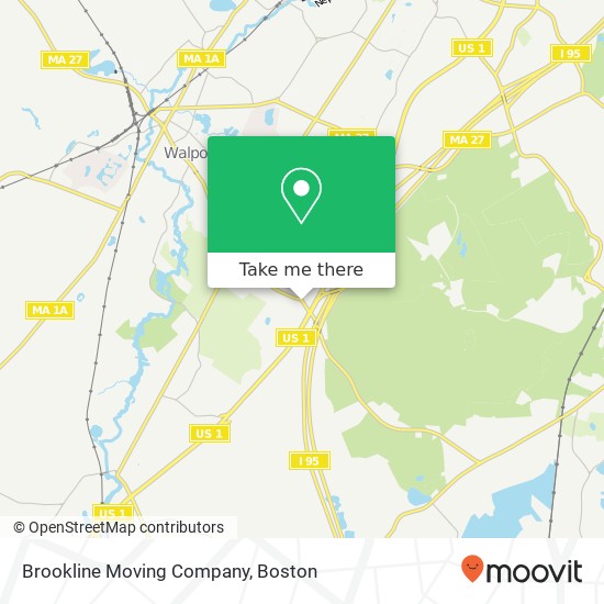 Mapa de Brookline Moving Company