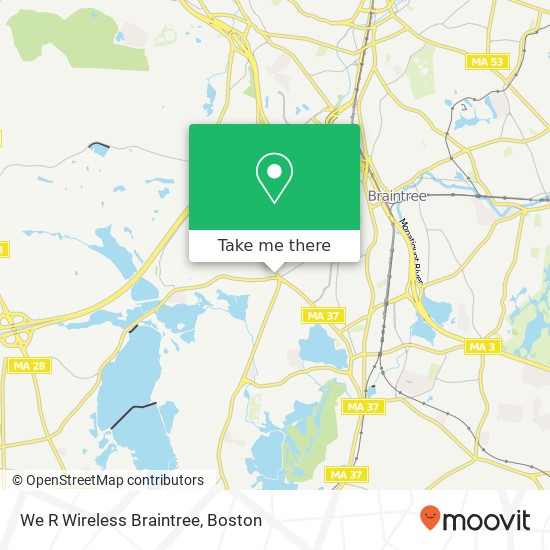 Mapa de We R Wireless Braintree