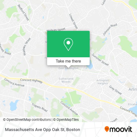 Massachusetts Ave Opp Oak St map