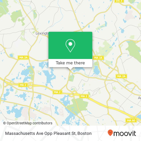Mapa de Massachusetts Ave Opp Pleasant St