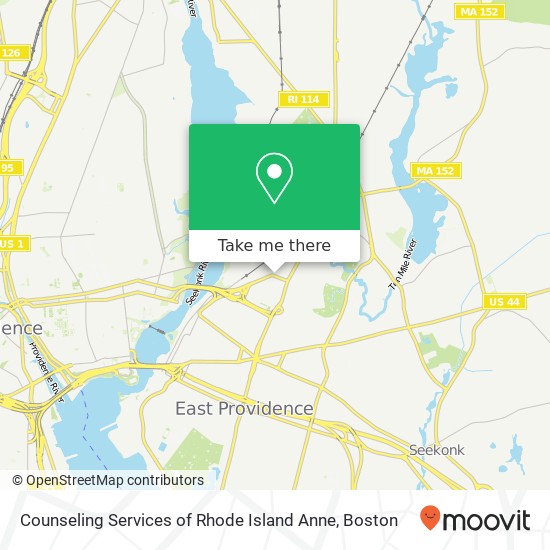 Mapa de Counseling Services of Rhode Island Anne