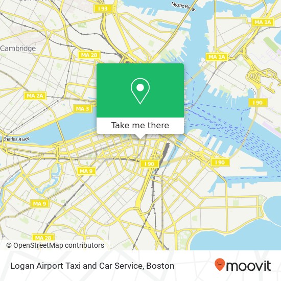 Logan Airport Taxi and Car Service map