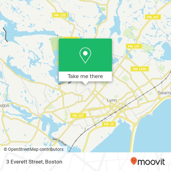 Mapa de 3 Everett Street