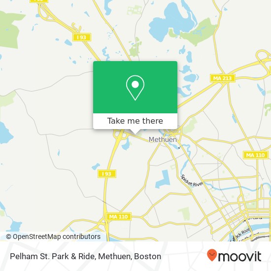 Mapa de Pelham St. Park & Ride, Methuen