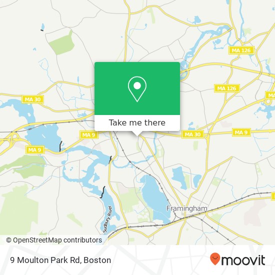 9 Moulton Park Rd map