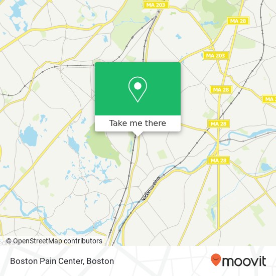Boston Pain Center map