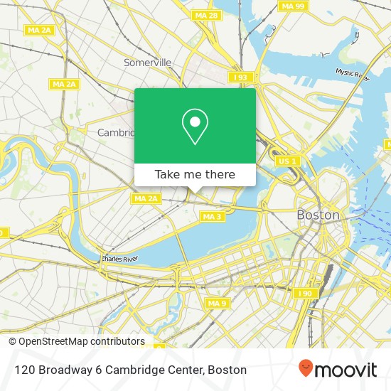 Mapa de 120 Broadway 6 Cambridge Center