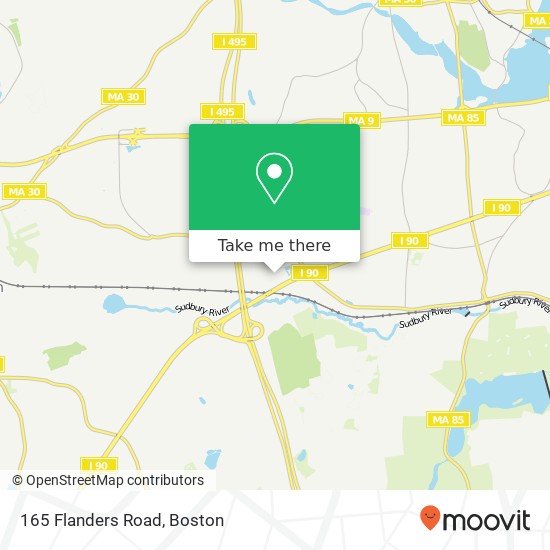 Mapa de 165 Flanders Road