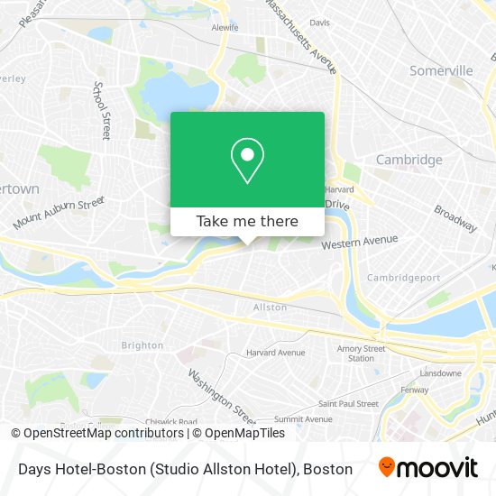 Mapa de Days Hotel-Boston (Studio Allston Hotel)