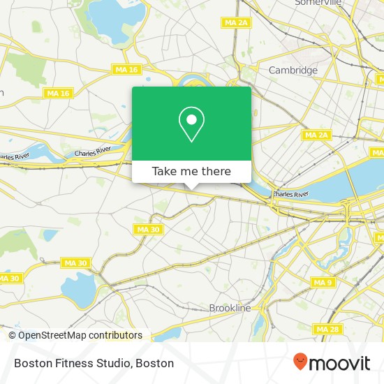 Boston Fitness Studio map